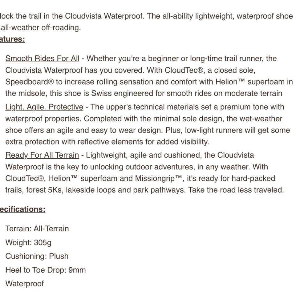 ON Cloudvista Waterproof Trail Running Shoe - Picture 8 of 11